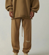 FOG Essentials White Flocked Print Fleece Sweatpants – 2022SS American Streetwear