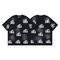 Vintage Washed Oversized Graphic Tee – Unisex American Streetwear