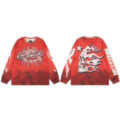 Hellstar Long Sleeve Graphic Sweatshirt – Fall/Winter Unisex American Streetwear
