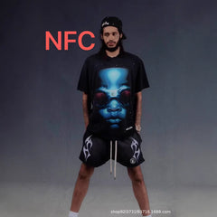 Vintage Washed Oversized Graphic Tee – Unisex American Streetwear