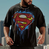 YOUNGLA x Yu-Gi-Oh Superman Oversized Graphic Tee – Men's Streetwear Cotton T-Shirt