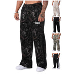 YOUNGLA Men's Camo Stripe Straight Leg Pants – Relaxed Fit Athletic Joggers