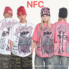 Vintage Washed Distressed Graphic Tee – Oversized Unisex Short Sleeve T-Shirt