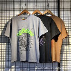 Sp5der Spider Web Bubble Letter Graphic Tee