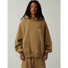 FOG Essentials Velvet Flocked Pullover Hoodie – 22SS American Streetwear
