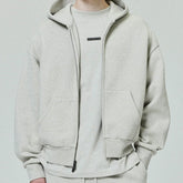 FOG Essentials Oversized Drop Shoulder Zip-Up Hoodie – Spring 2025 American Streetwear