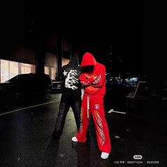 Hellstar Vintage Washed Oversized Hoodie & Sweatpants Set – Unisex American Streetwear