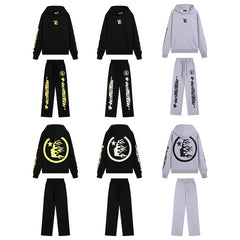 Hell Star Heavyweight Terry Tracksuit – Black Yellow, Black White & Grey Black