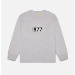 FOG Essentials 1977 Flocked Long Sleeve T-Shirt – 2022SS Men's Streetwear