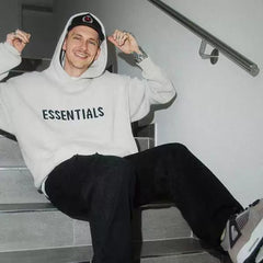 FOG Essentials Jacquard Knit Heavyweight Pullover Hoodie Sweater – American Vintage Streetwear
