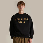 FOG Essentials Fleece Crewneck Pullover Sweatshirt – 2024FW Unisex American Streetwear
