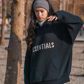 FOG Essentials Jacquard Knit Heavyweight Pullover Hoodie Sweater – American Vintage Streetwear