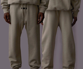 FOG Essentials Letter Embossed Fleece Drawstring Sweatpants – 2023SS American Streetwear