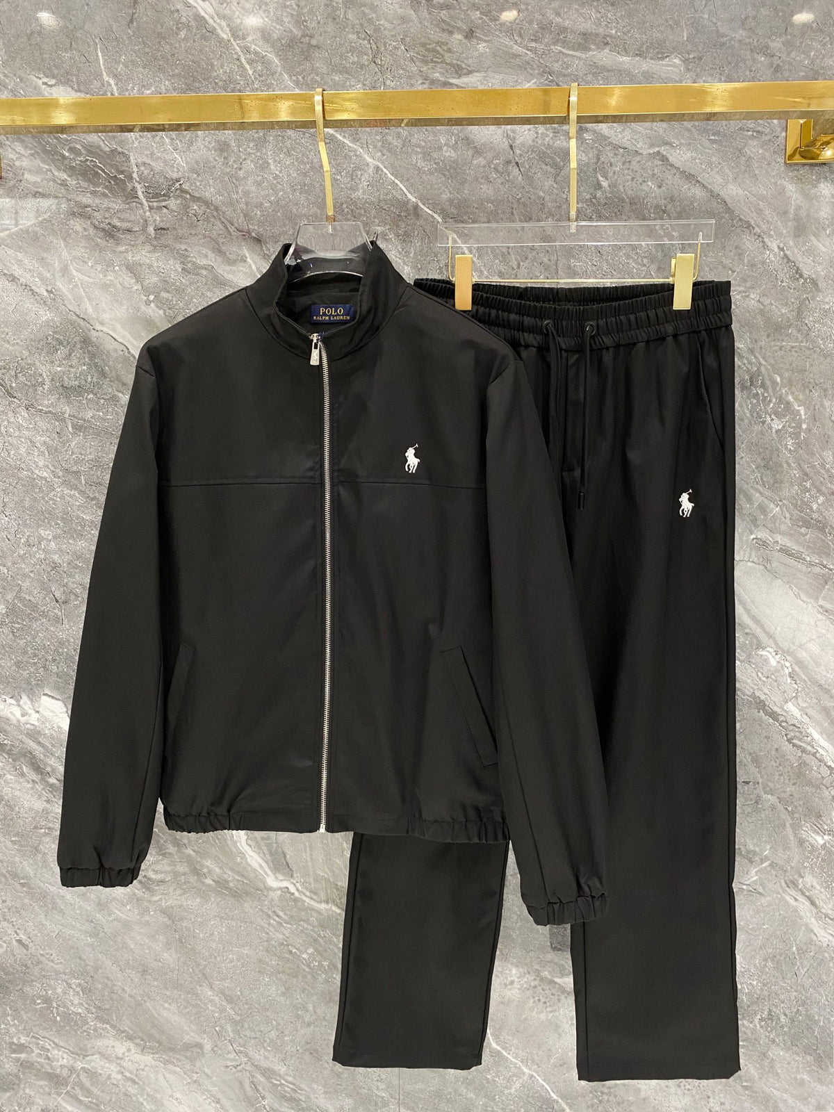 Polo Ralph Lauren Men’s 2‑Piece Tracksuit, Zip‑Up Windbreaker Jacket & Drawstring Straight‑Leg Pants Set
