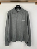 Acne Studios Long‑Sleeve Knit Polo Sweater