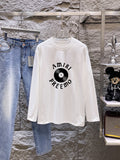 AMIRI Preemo Record Graphic Long‑Sleeve Tee, White