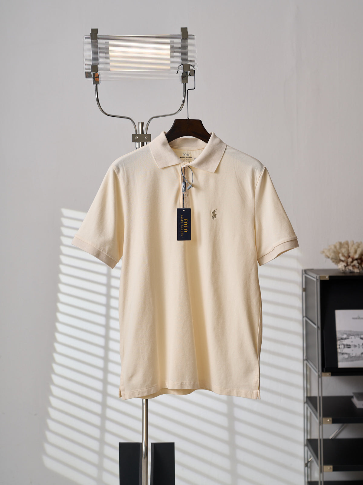 Polo Ralph Lauren Men's Classic Short‑Sleeve Polo Shirt, Khaki Pony Embroidery