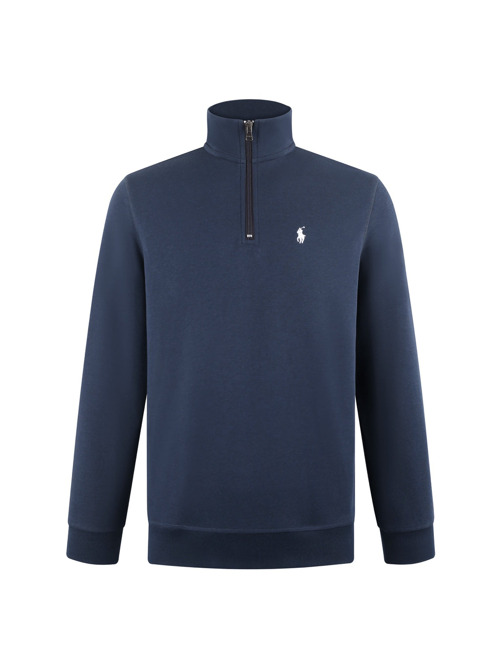 Polo Ralph Lauren Men’s Quarter‑Zip Pullover Sweatshirt With White Pony Embroidery