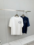 Acne Studios Circular Stamp‑Print Distressed Crew‑Neck Short‑Sleeve T‑Shirt,