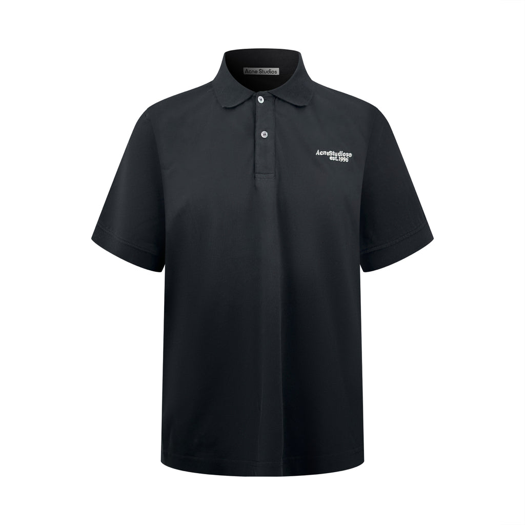 Acne Studios Est.1996 Logo Short‑Sleeve Polo Shirt