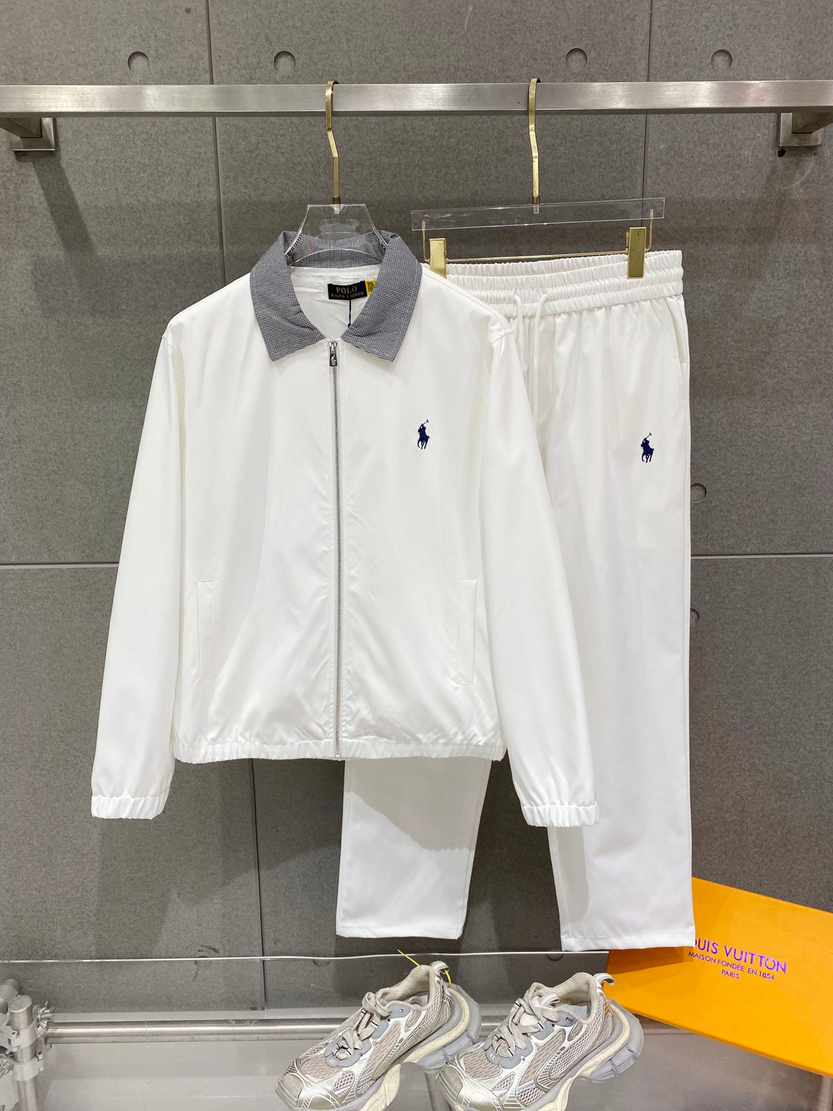 Polo Ralph Lauren Men’s 2‑Piece Tracksuit, Zip‑Up Windbreaker Jacket & Drawstring Straight‑Leg Pants Set