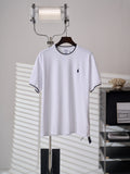 Polo Ralph Lauren Men's Contrast‑Trim Crew‑Neck Short‑Sleeve T‑Shirt, Navy Pony Embroidery