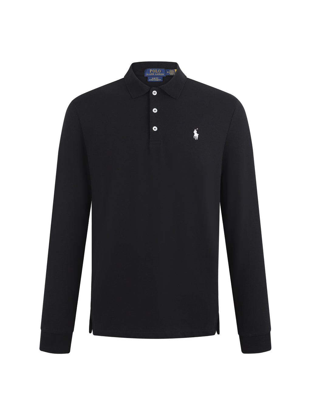 Polo Ralph Lauren Men’s Long‑Sleeve Pique Polo Shirt With White Pony Embroidery