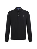 Polo Ralph Lauren Men’s Long‑Sleeve Pique Polo Shirt With White Pony Embroidery