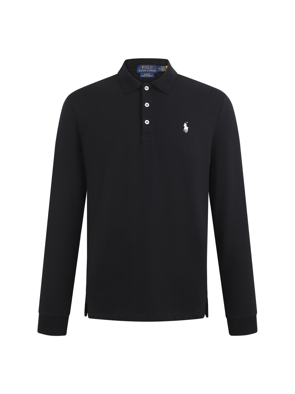 Polo Ralph Lauren Men’s Long‑Sleeve Pique Polo Shirt With White Pony Embroidery