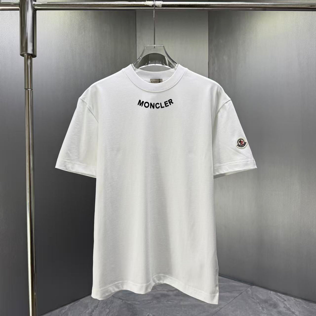 Moncler Lettering Logo T-Shirt White