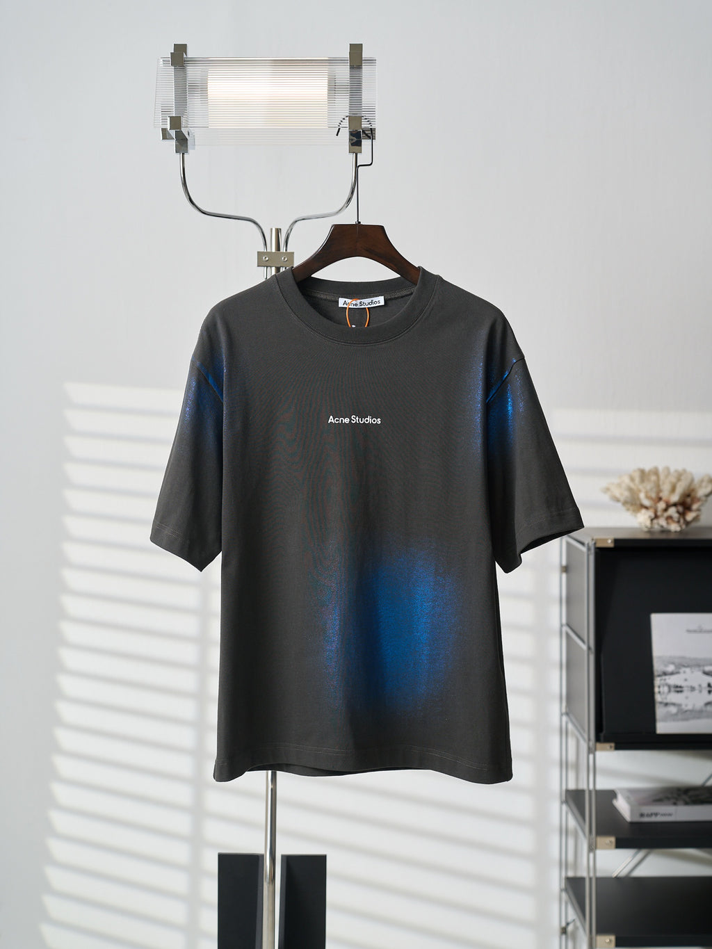 Acne Studios Gradient Metallic Finish Oversized Short‑Sleeve T‑Shirt