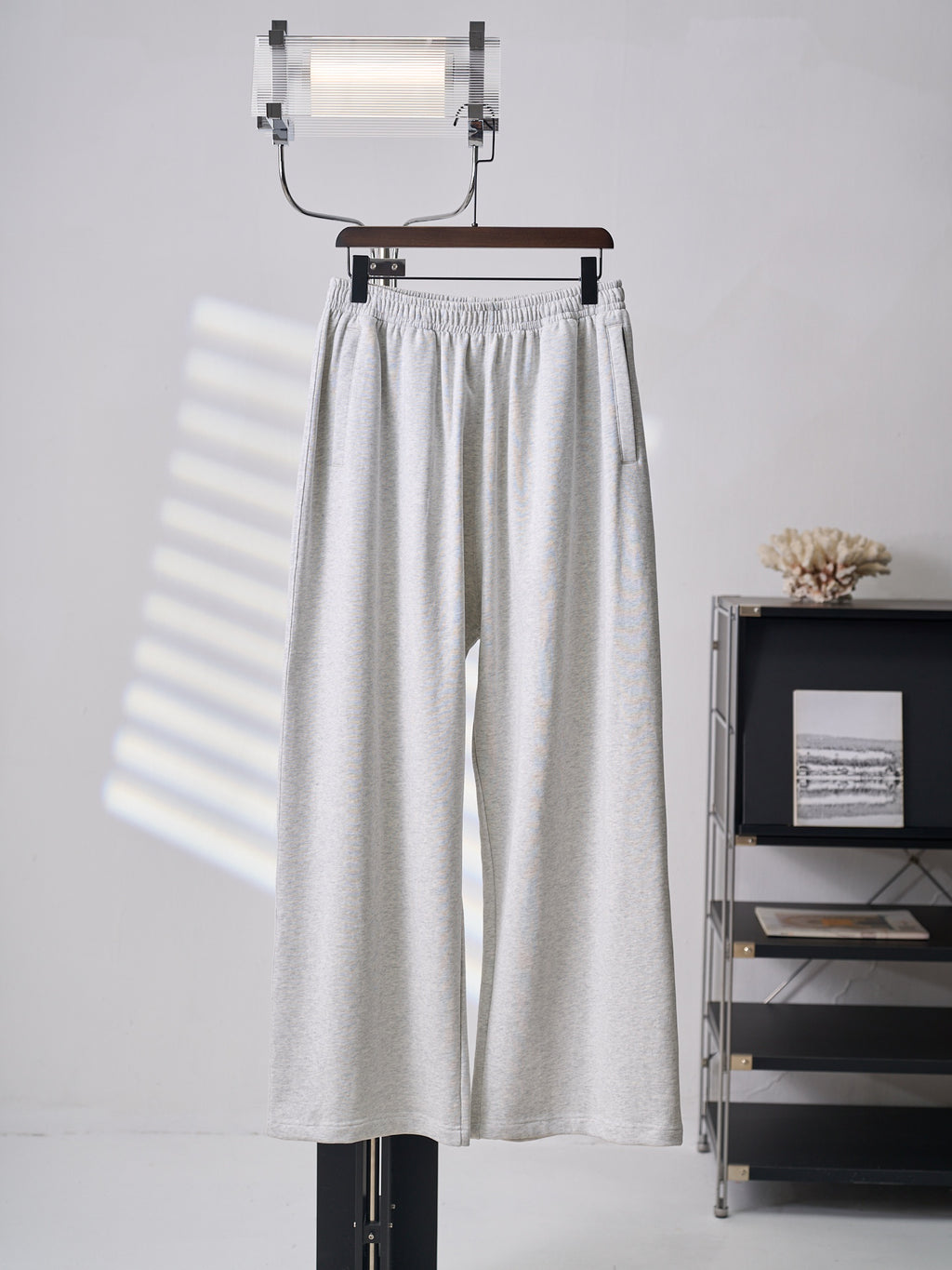 Acne Studios Heather Grey Wide‑Leg Sweatpants