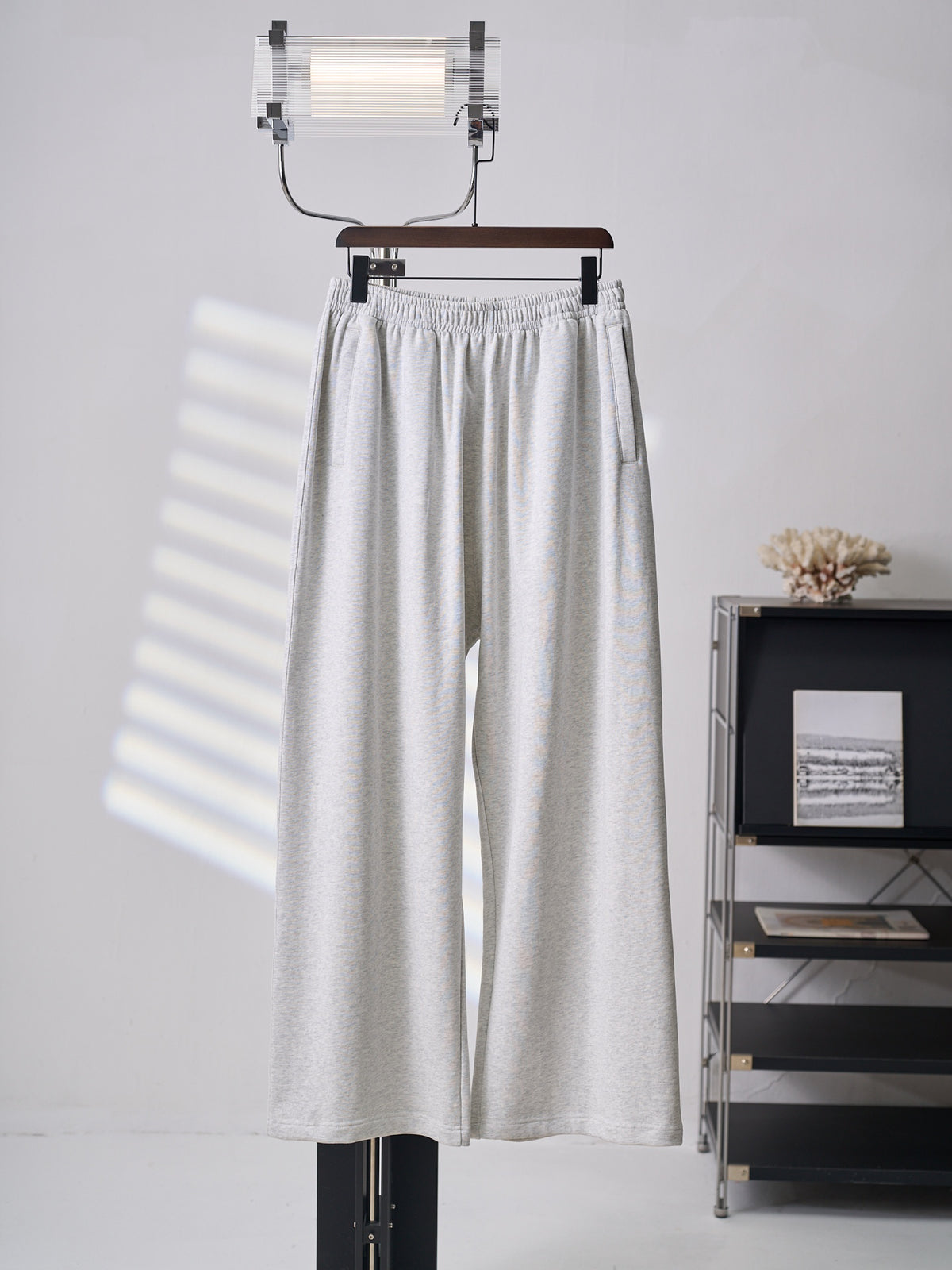 Acne Studios Heather Grey Wide‑Leg Sweatpants