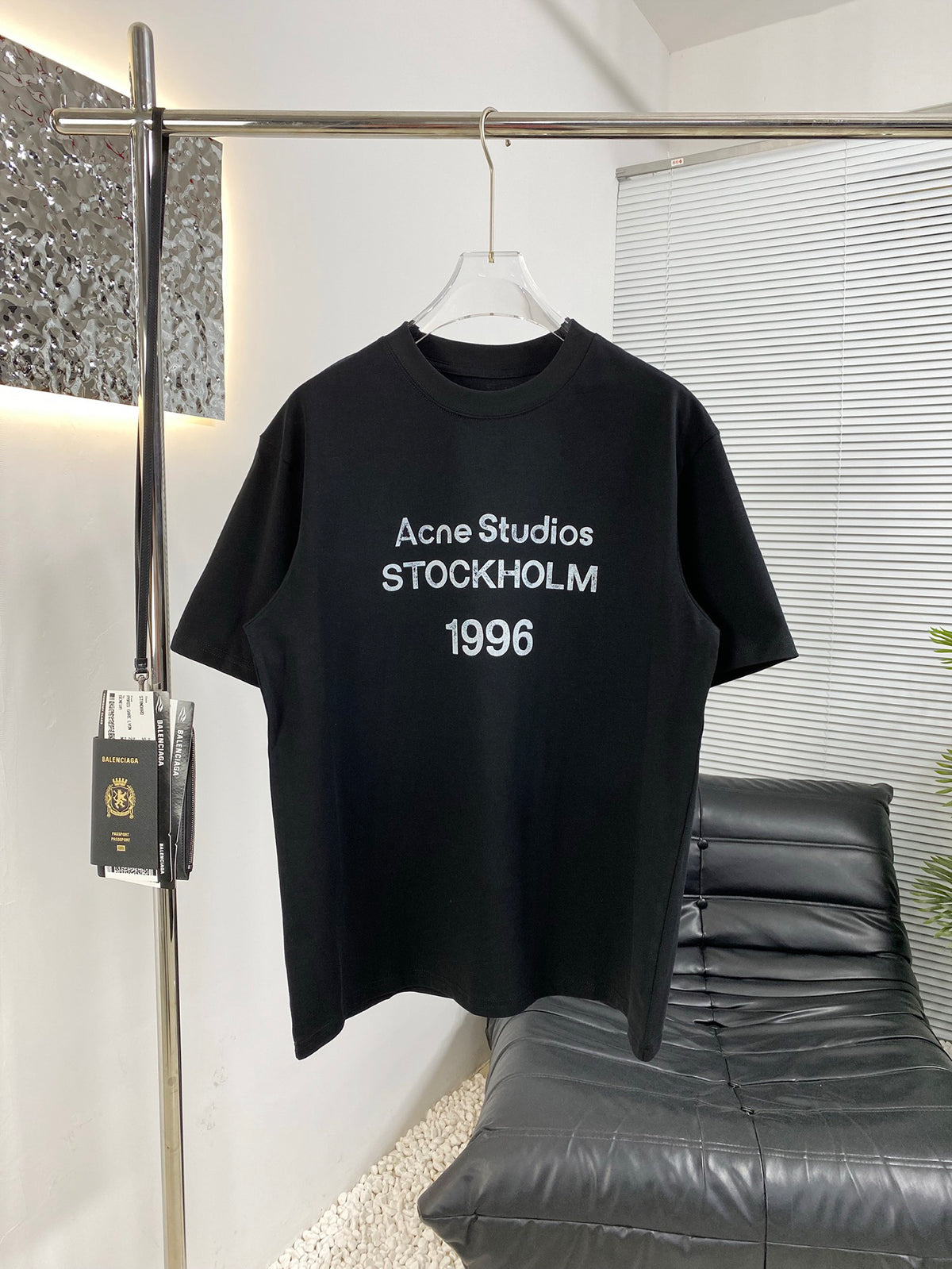 Acne Studios Short‑Sleeve Stockholm 1996 Text Print T‑Shirt