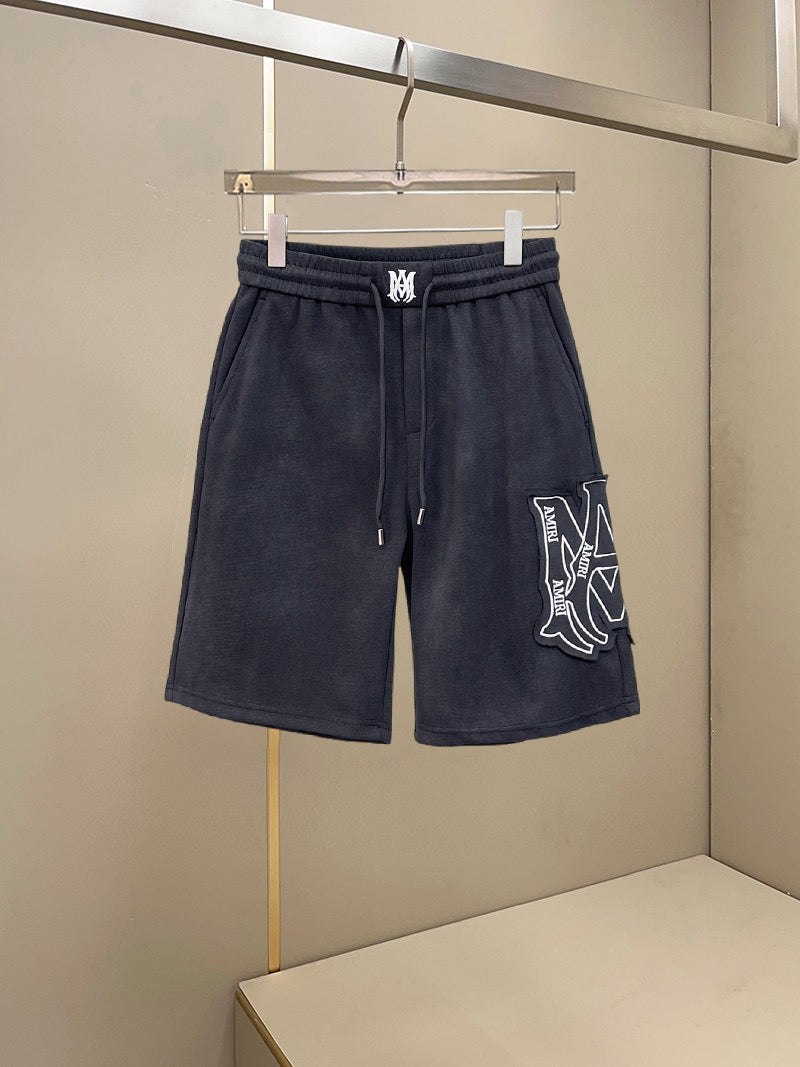 AMIRI Tie‑Dye Patch Logo Drawstring Casual Shorts