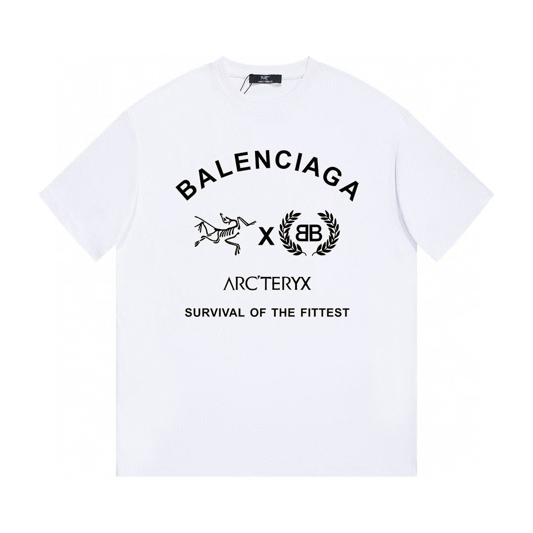 Balenciaga X Arc'teryx Co‑Branded "Survival Of The Fittest" Graphic Short‑Sleeve T‑Shirt Unisex