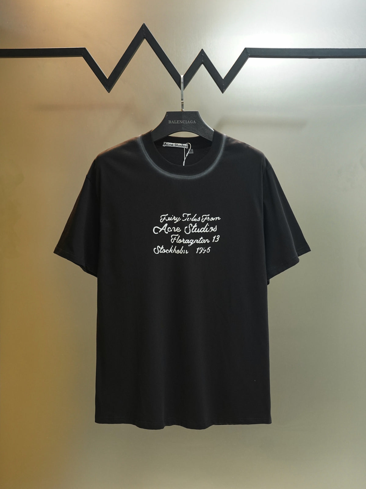Acne Studios Fairy Tales Text‑Print Crew‑Neck Short‑Sleeve T‑Shirt