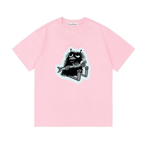 Acne Studios Cartoon Monster‑Print Short‑Sleeve T‑Shirt