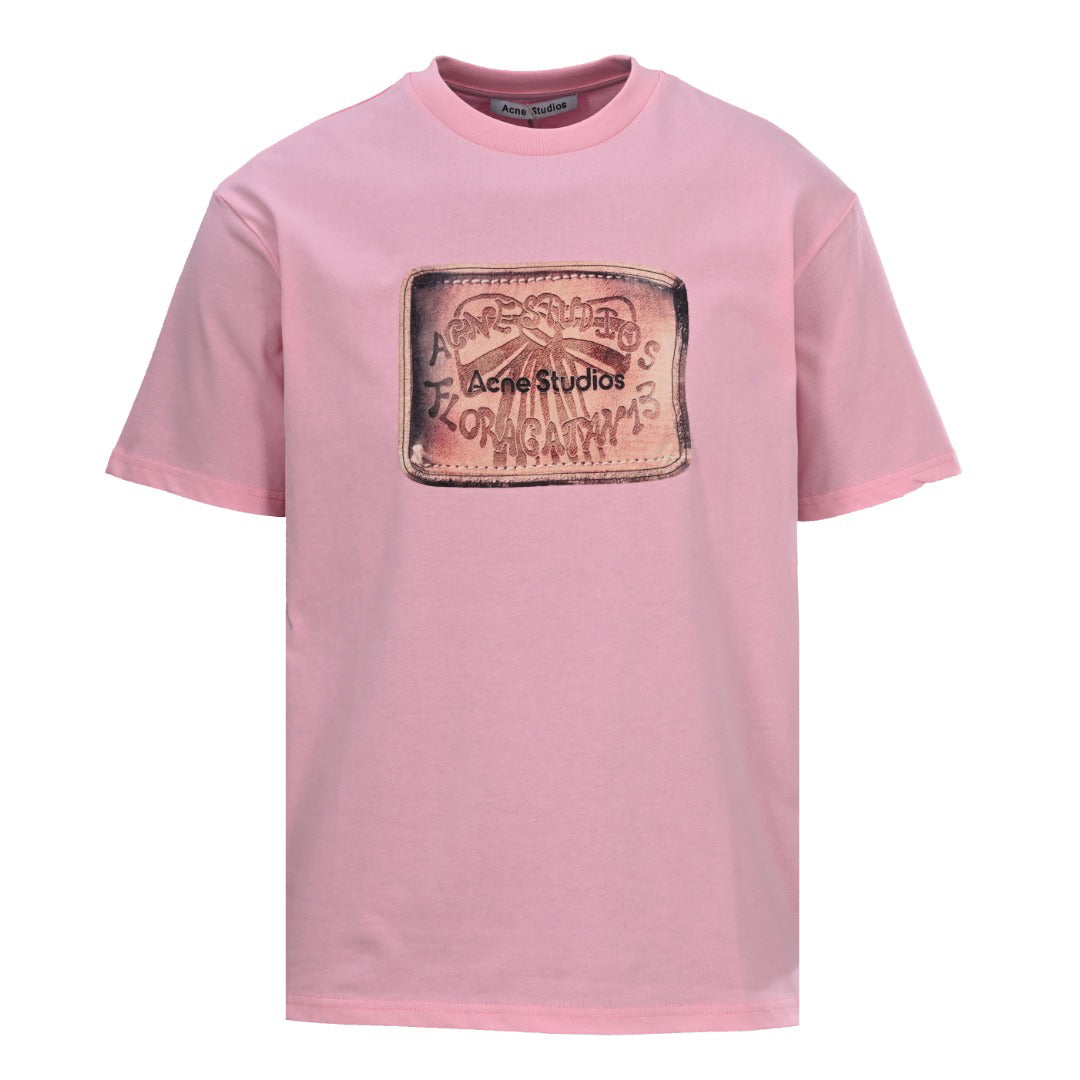Acne Studios Western‑Patch‑Graphic Oversized Crew‑Neck T‑Shirt