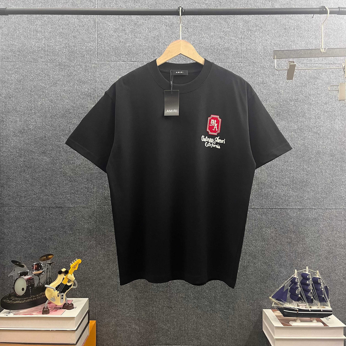 AMIRI Chateau AMIRI California Chest‑Logo Short‑Sleeve Tee