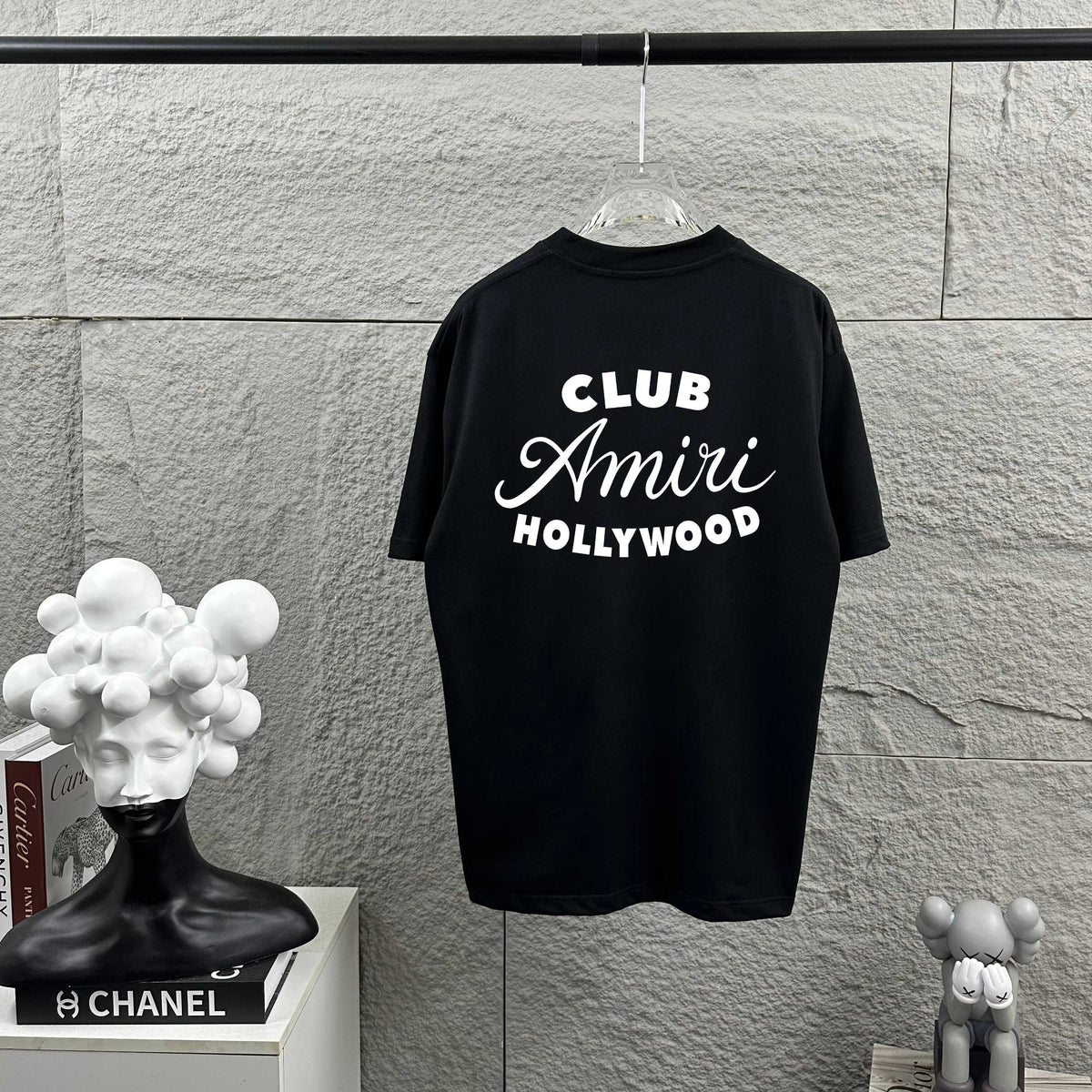 AMIRI Club Hollywood Back‑Print Crew‑Neck Short‑Sleeve T‑Shirt