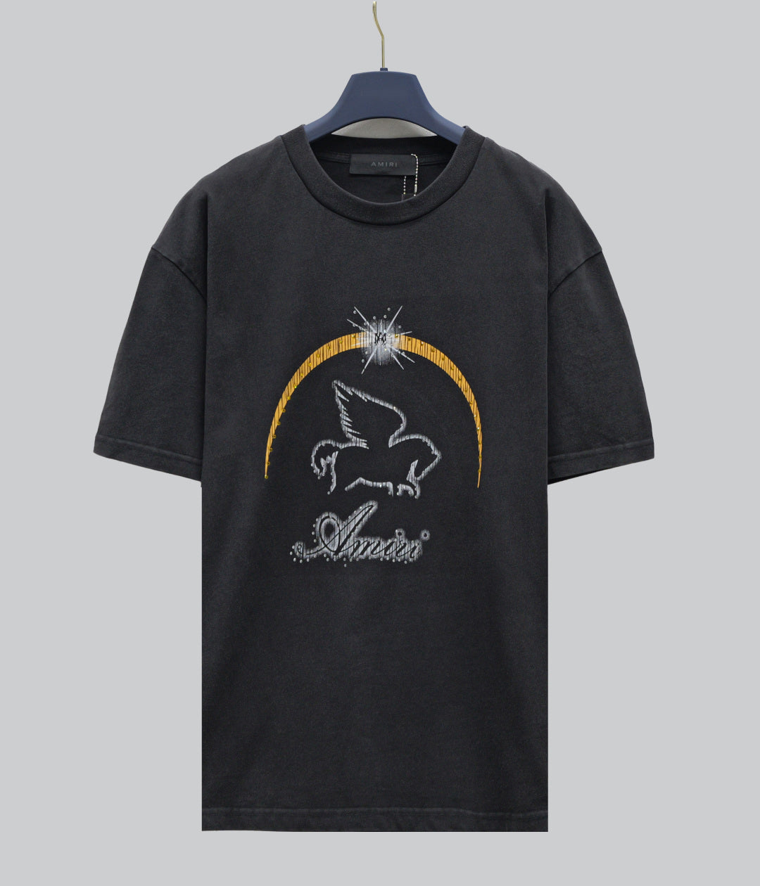 AMIRI Pegasus Rainbow Graphic Crew Neck Short‑Sleeve T‑Shirt