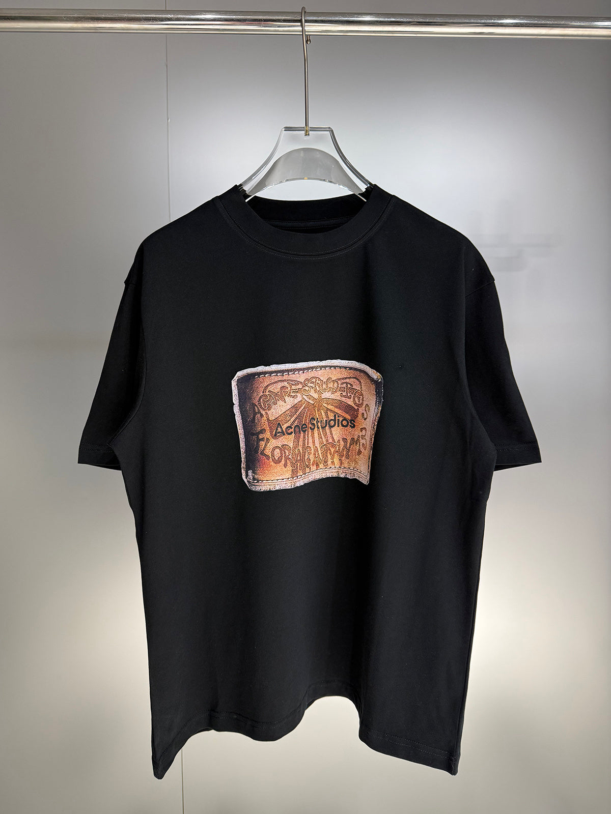 Acne Studios Short‑Sleeve Vintage Patch Graphic Print T‑Shirt