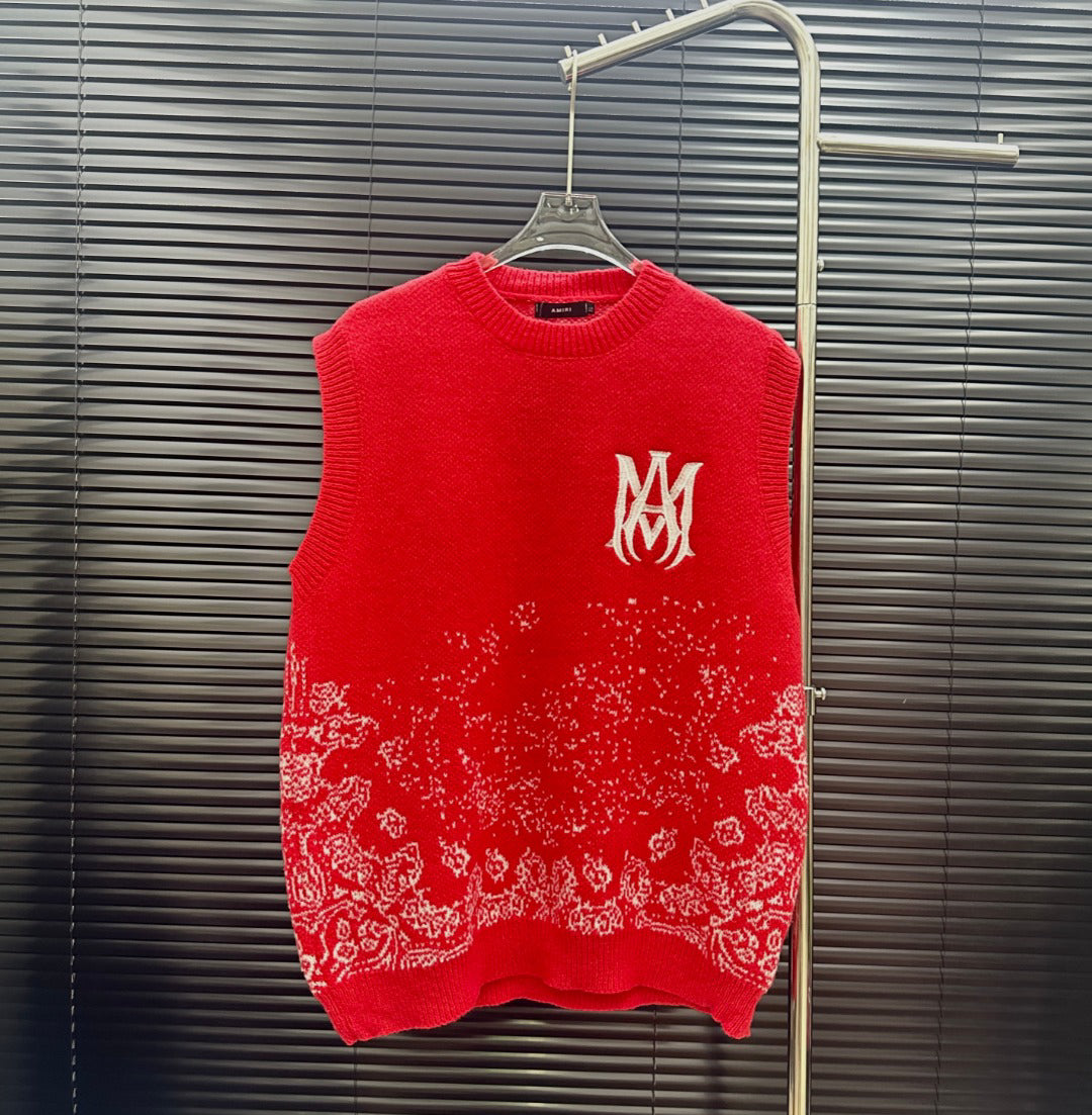 AMIRI MA Monogram Gradient Paisley Knit Vest