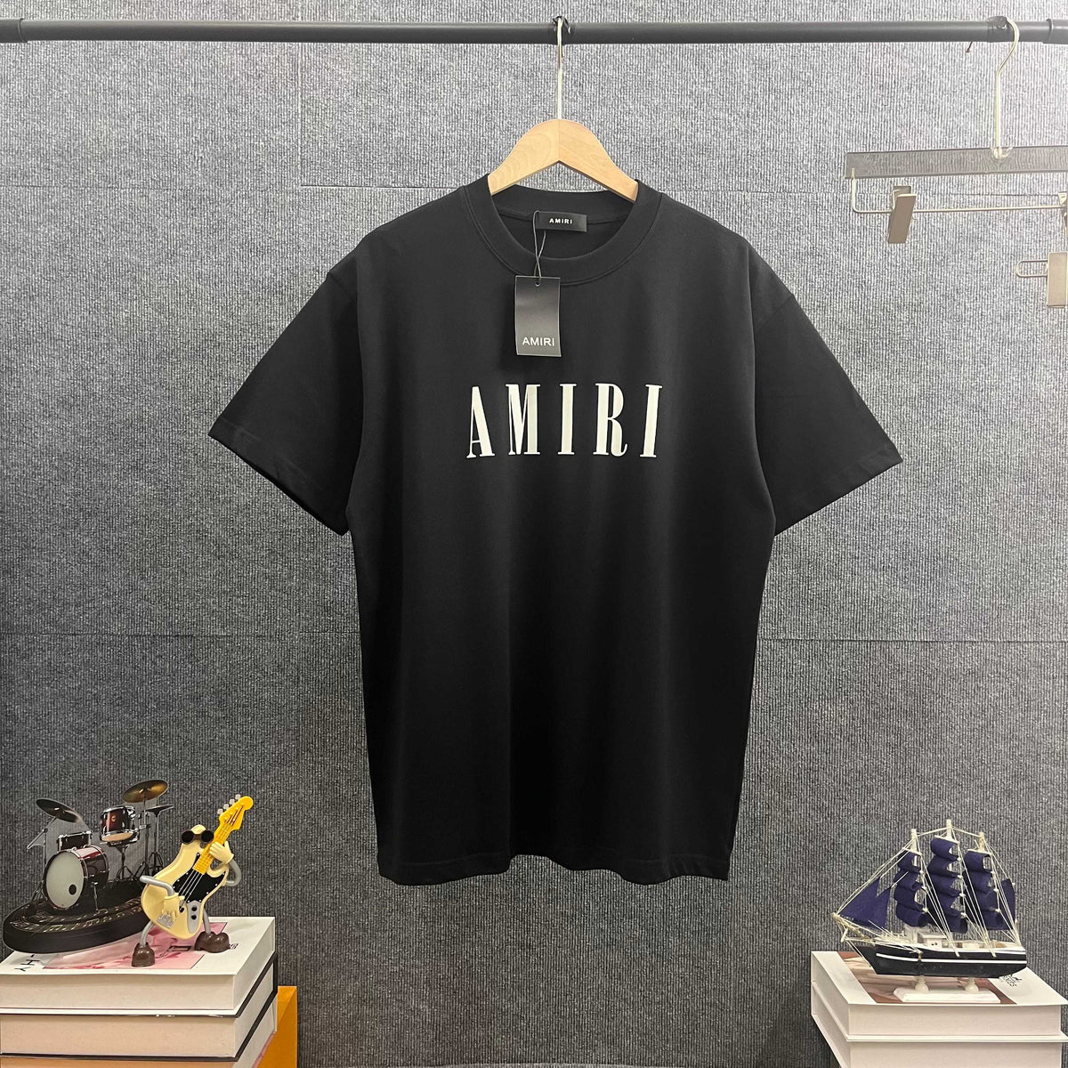 AMIRI Serif Core Logo Graphic Short‑Sleeve Tee