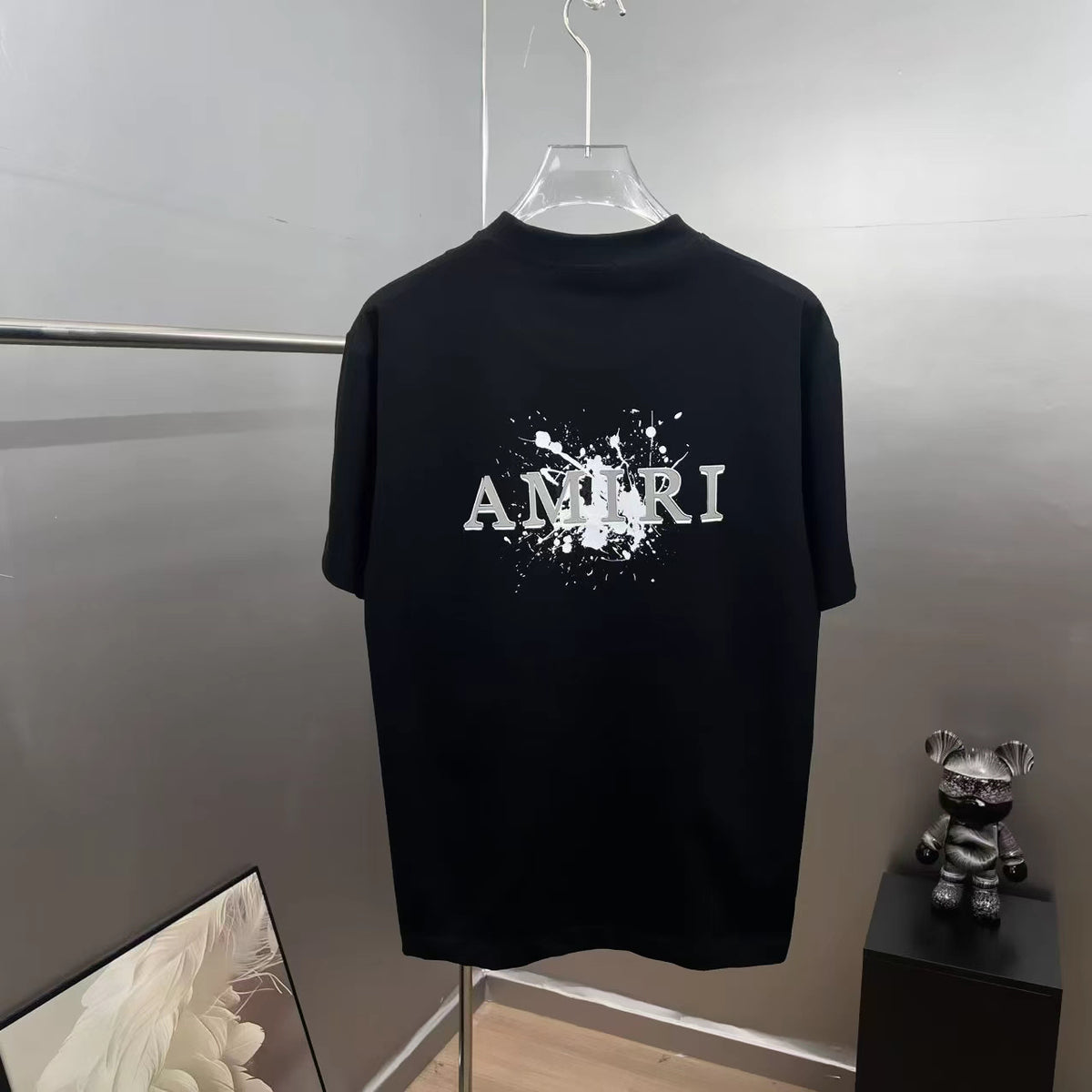 AMIRI Splatter Logo Graphic Crew-Neck Short-Sleeve T-Shirt