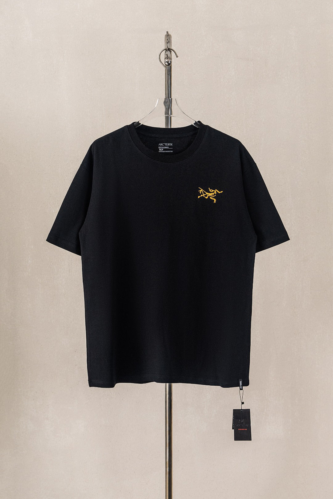 Arc'teryx White Short Sleeve Tee Back Large Skeleton Bird Grid Graphic Casual Top