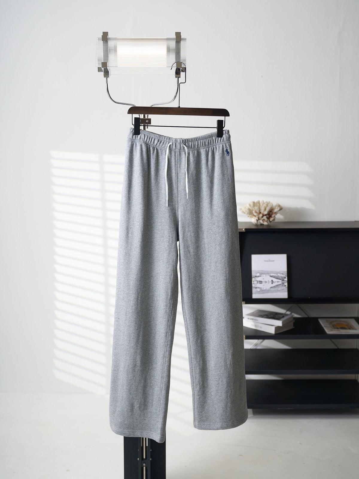 Polo Ralph Lauren Men's Drawstring Wide‑Leg Sweatpants, Red Pony Embroidery