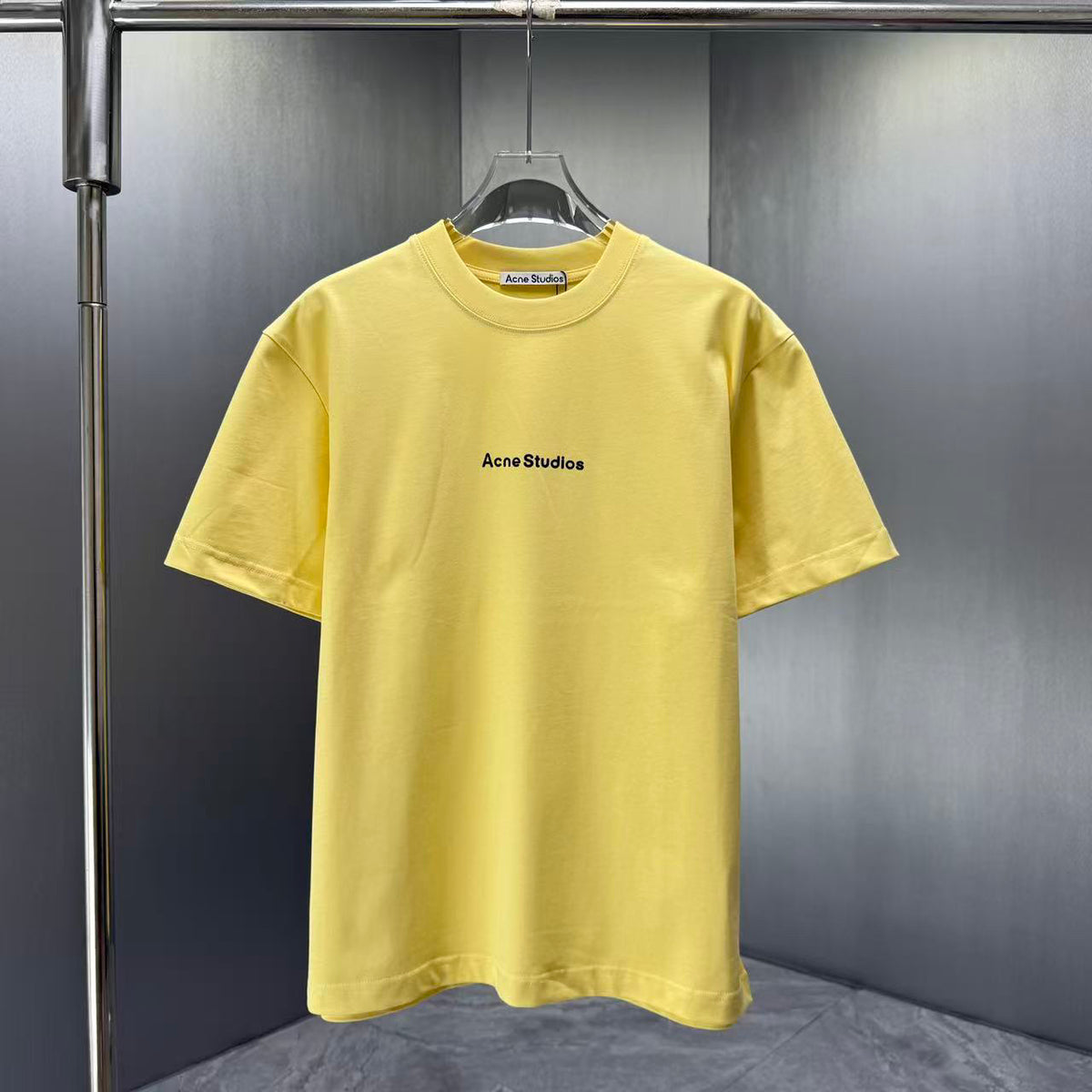 Acne Studios Centered Text‑Logo Crew‑Neck Short‑Sleeve T‑Shirt
