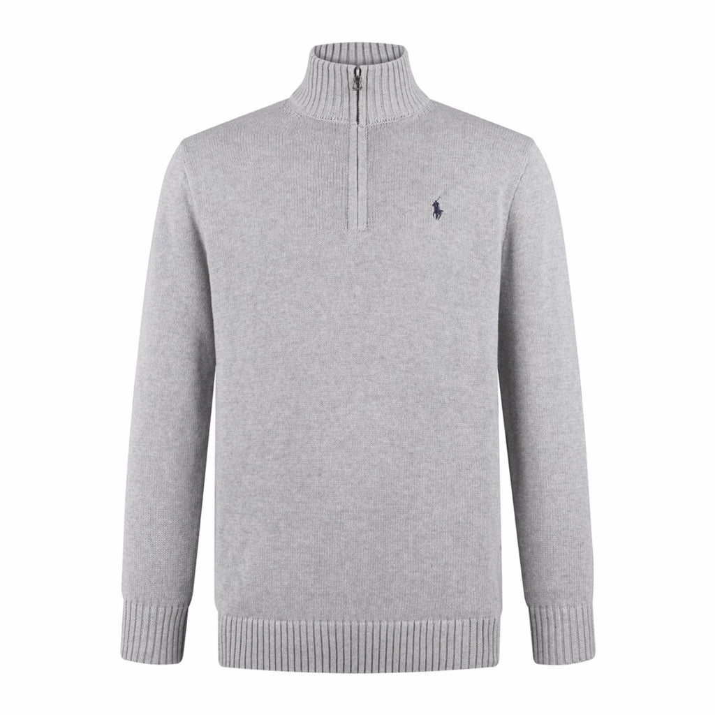 Polo Ralph Lauren Men’s Quarter‑Zip Knit Sweater, Ribbed Mock Neck Pullover